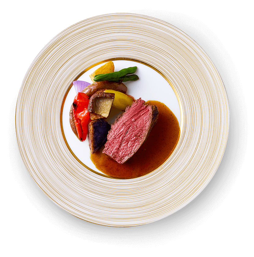 鹿肉とフォアグラ