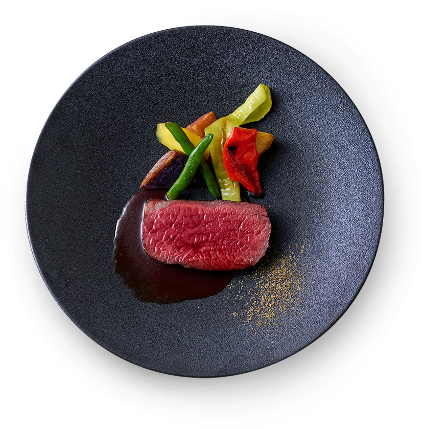 鹿肉とフォアグラ